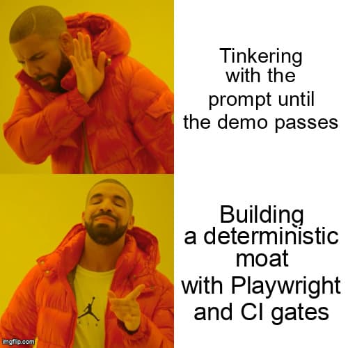 Deterministic agent testing playbook with prompts, traces, schemas, and CI gates