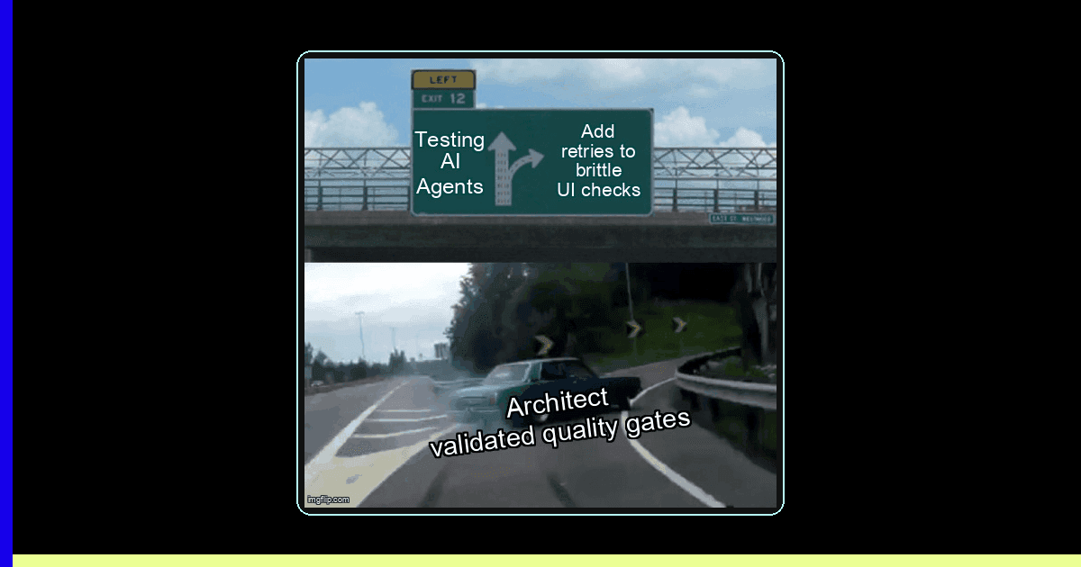 Validated quality gates around an AI agent testing loop