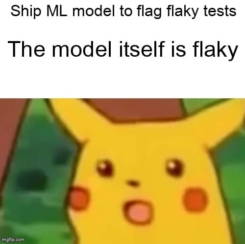 Machine learning dashboard predicting flaky tests in a CI/CD pipeline