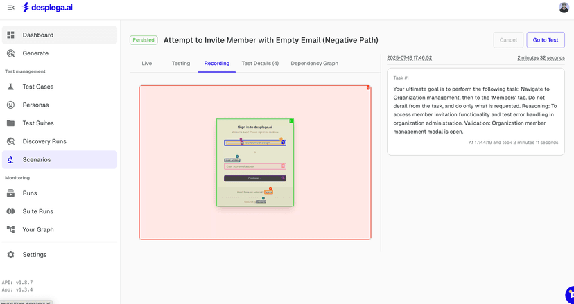 Dynamic test suites and enhanced test management in desplega.ai