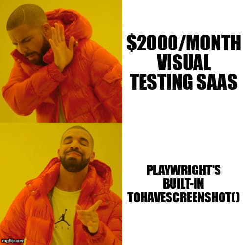 Visual regression testing setup with Playwright showing screenshot comparison workflow