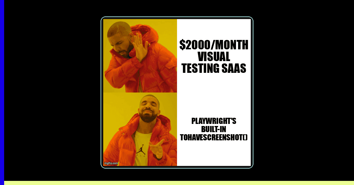Visual regression testing setup with Playwright showing screenshot comparison workflow
