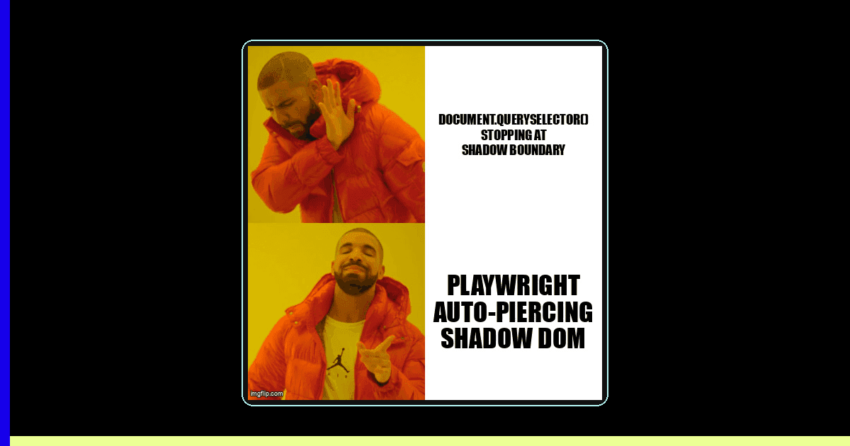 Shadow DOM Testing visualization showing web components with shadow boundaries and automation framework logos