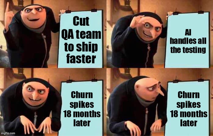 QA team organizational chart showing the evolution from traditional to AI-augmented testing