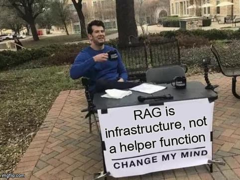 Production RAG infrastructure diagram for AI agent systems