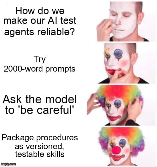 Skill-based AI test agents running in CI