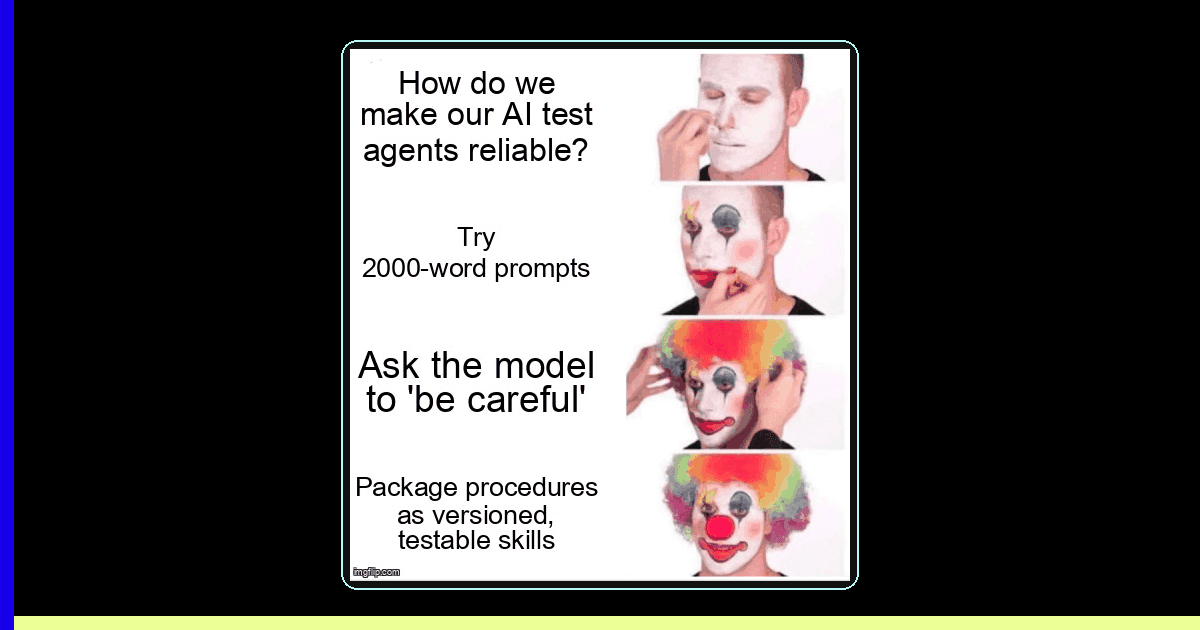 Skill-based AI test agents running in CI