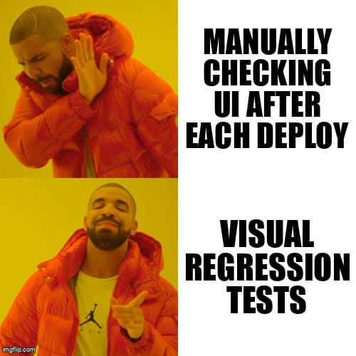 Visual Regression Testing: Why Your Eyes Are Lying to You - MS Paint illustration showing QA engineer missing subtle visual bugs