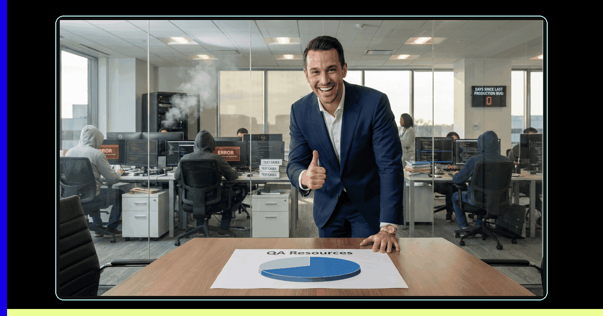 Why Your QA Team Is Building Technical Debt - CTO presenting QA resources while engineering floor is in chaos